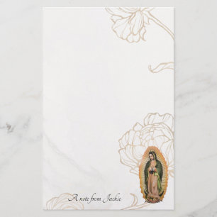 Papeterie Roses de la ligne dorée Notre-Dame de Guadalupe ca