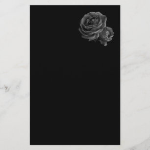 Papeterie Roses noires gothiques