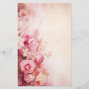 Papeterie Roses roses vintages