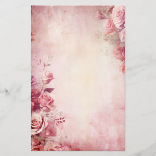 Papeterie Roses roses vintages