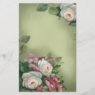 Papeterie Roses vintages chics de Sabby