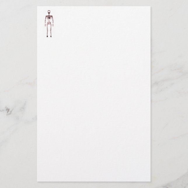 Papeterie Rouge blanc squelettique simple de vision de rayon (Devant)