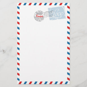 Papeterie rouge de collection de service postal