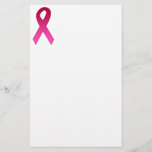 Papeterie Ruban de rose de conscience de cancer du sein