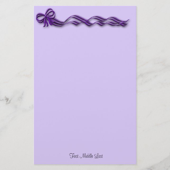 Papeterie Rubans violets Fille Bows (Devant)