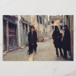 Papeterie Rue à Venise (Femme élégante) (Singer Sargent)