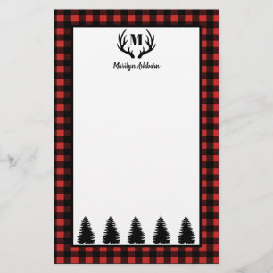 Papeterie Russe Buffalo Check Plaid & Black Forest & Antler