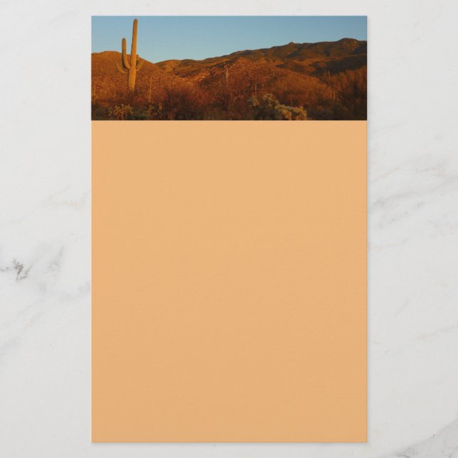 Papeterie Saguaro Sunset I Arizona Désert Paysage (Devant)