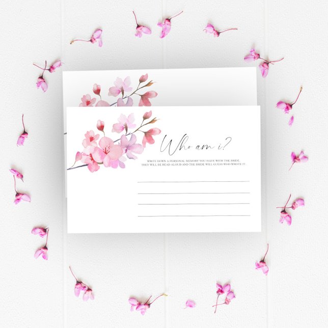 Papeterie Sakura - Qui suis-je Jeu de douche nuptiale (Créateur téléchargé)