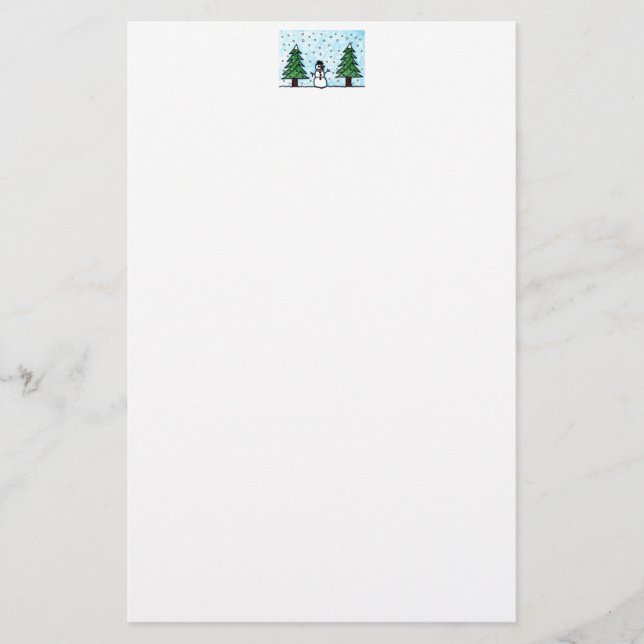 Papeterie Salutations Snowman (Devant)