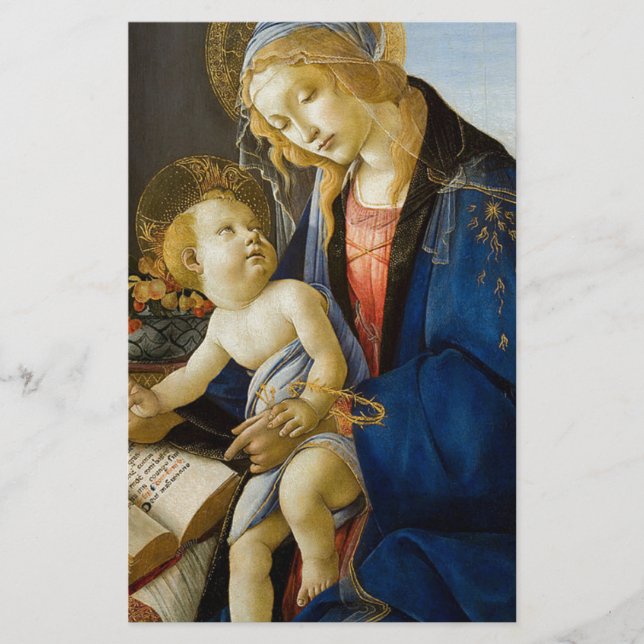 Papeterie Sandro Botticelli - la Vierge et l'enfant (Devant)