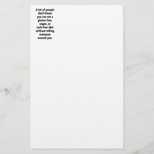 Papeterie sans glucides