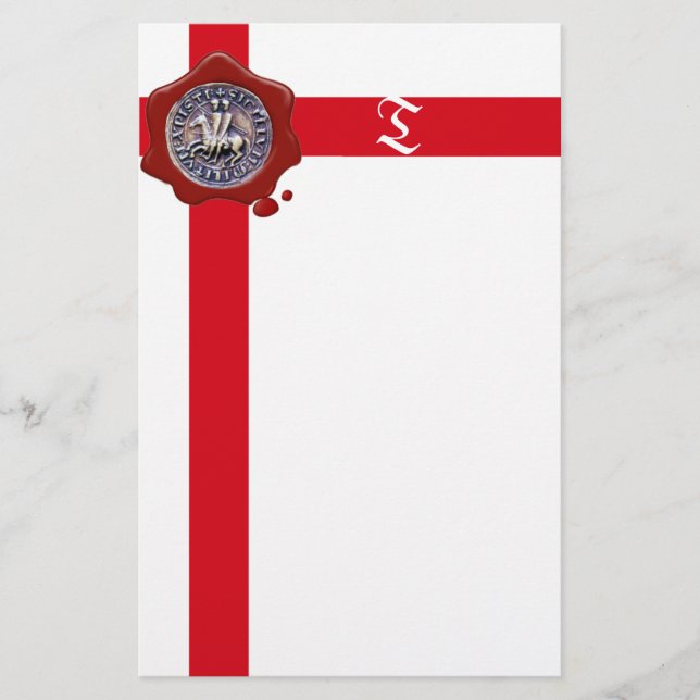 Papeterie SCEAU DU MODÈLE DES CHEVALIERS, Monogramme, Blanc (Devant)