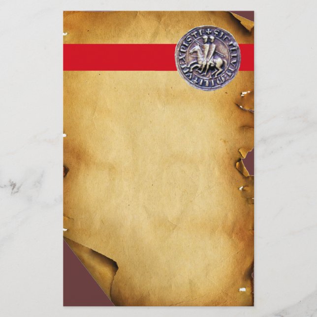 Papeterie SCEAU DU MODÈLE DES CHEVALIERS, Parchemin Brown (Devant)