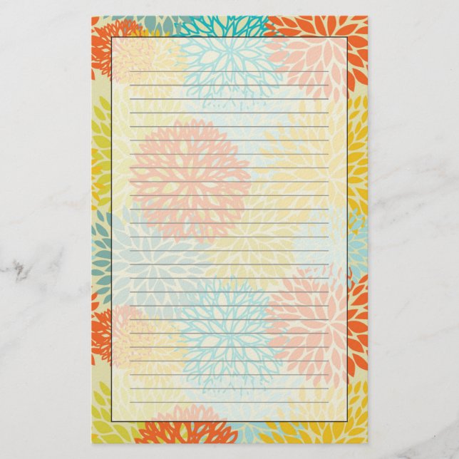 Papeterie Schéma floral 3 (Devant)