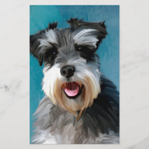 Papeterie Schnauzer Miniature peinture couleur de l'eau
