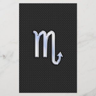 Papeterie Scorpio Zodiac chrome comme Signe peau de serpent