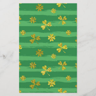 Papeterie shamrock d'or st patrick