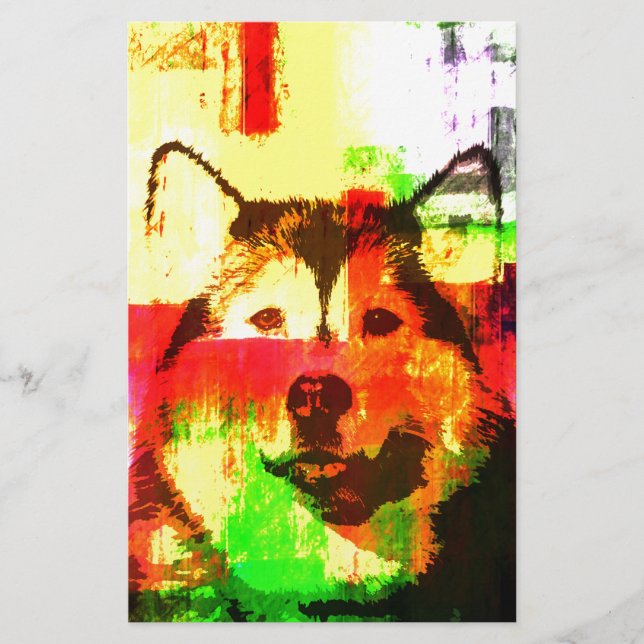Papeterie Sibérie Husky Chig Art (Devant)