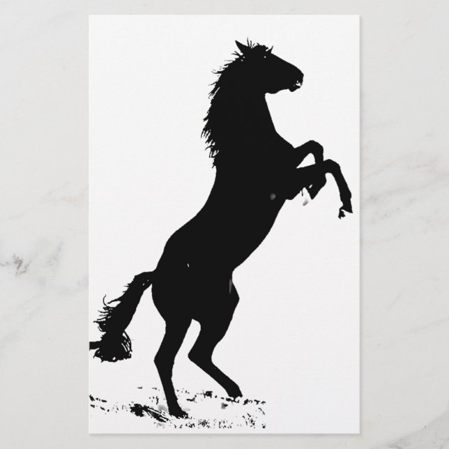 Papeterie Silhouette du cheval d'élevage (Devant)