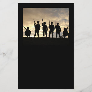 Papeterie Silhouettes du soldat stationnaires