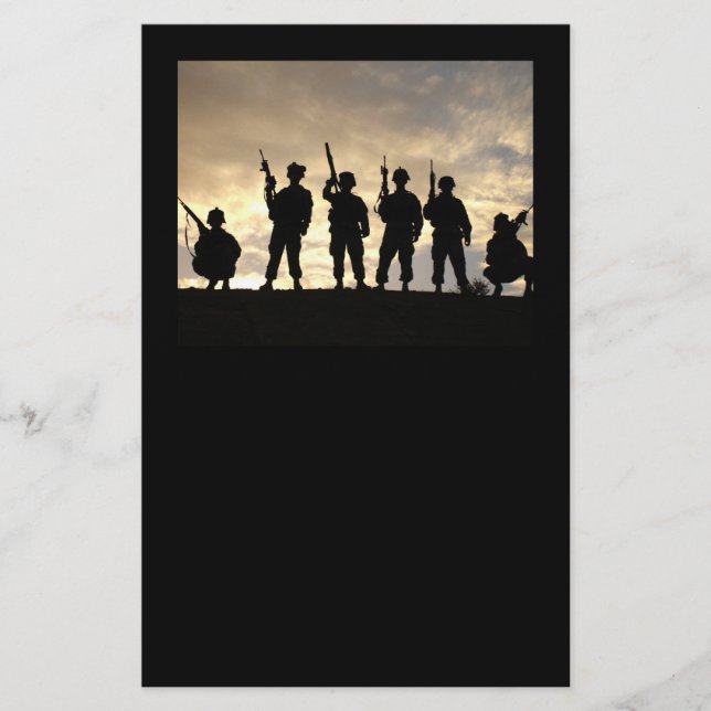 Papeterie Silhouettes du soldat stationnaires (Devant)