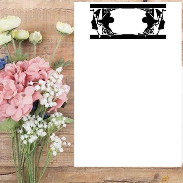 Papeterie Silouette Dames Art Nouveau (Créateur téléchargé)