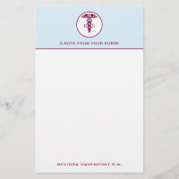 Simple Caducée Rouge Infirmière Diplômée Infirmièr