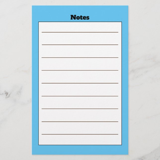 Papeterie simple Linke Blue Boarder (Devant)