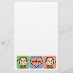 Papeterie Singes mignons de clipart (images graphiques) de
