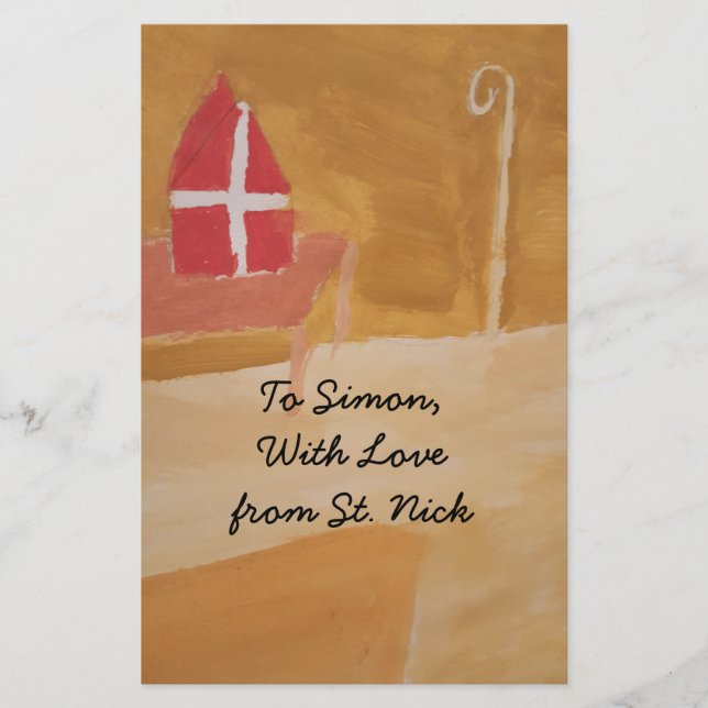 Papeterie Sinterklaas Hollandais Watercolor Miter (Devant)
