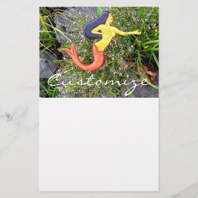 Papeterie sirène à queue rouge (Devant)