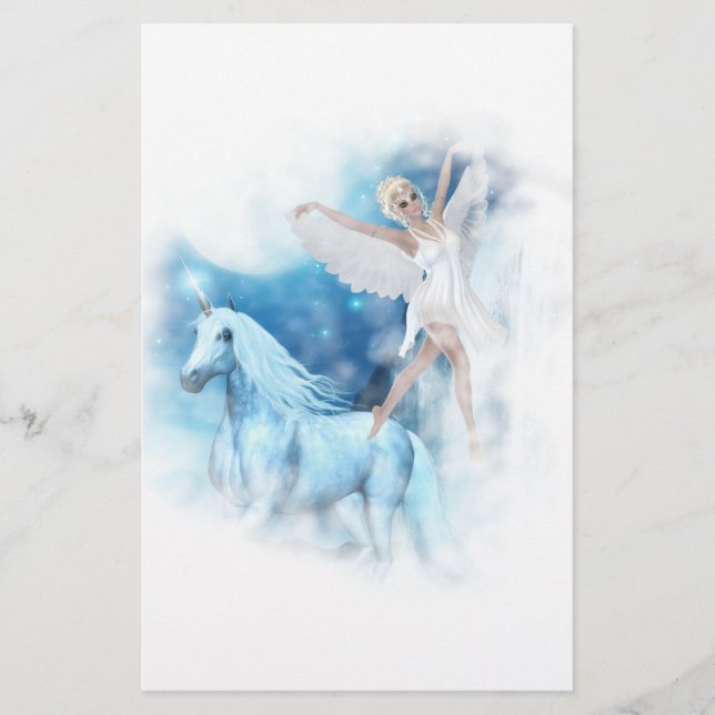 Papeterie Sky Féerie Aspar et Unicorn Vignette (Devant)