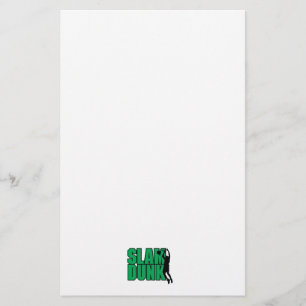 Papeterie slam dunk texte vert et noir