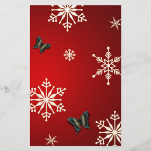Papeterie Snowflakes et papillons