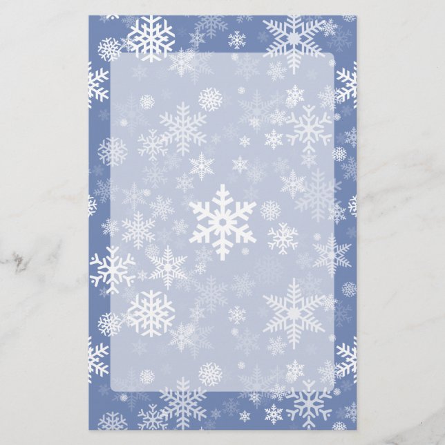 Papeterie Snowflakes Personnaliser graphique Arrière - plan  (Devant)