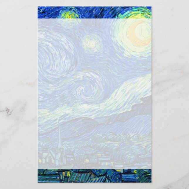 Papeterie soirée starry de vincent van gogh (Devant)