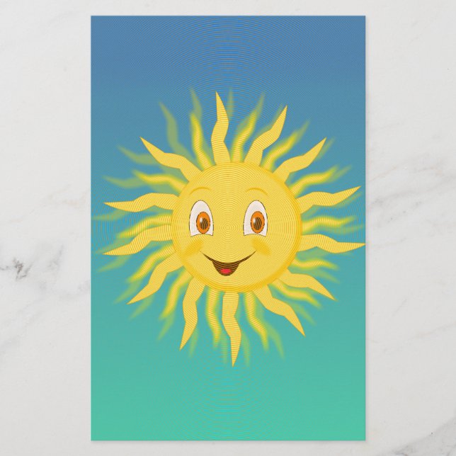Papeterie Soleil Avec Lignes Circulaires (Devant)