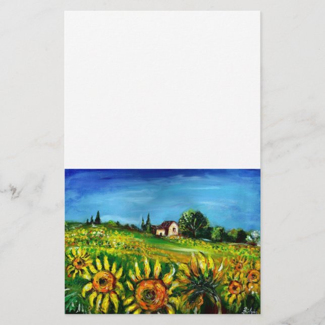 Papeterie SOUFFLE ET CAMPAGNE EN TOSCANE, blanc (Devant)