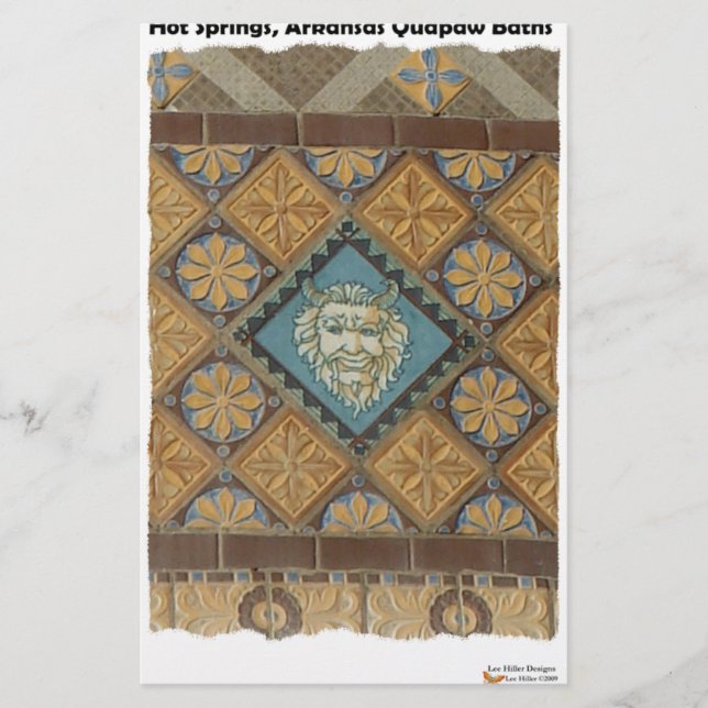 Papeterie Sources d'eau chaude, AR Quapaw Dome Tiles Cadeaux (Devant)