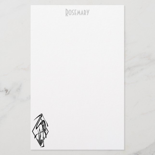 Papeterie Stationery Rooster Art Déco personnalisée (Devant)