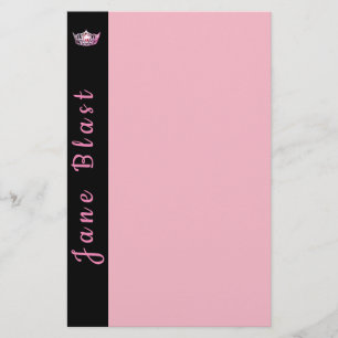 Papeterie Stationery style Amérique rose/noir