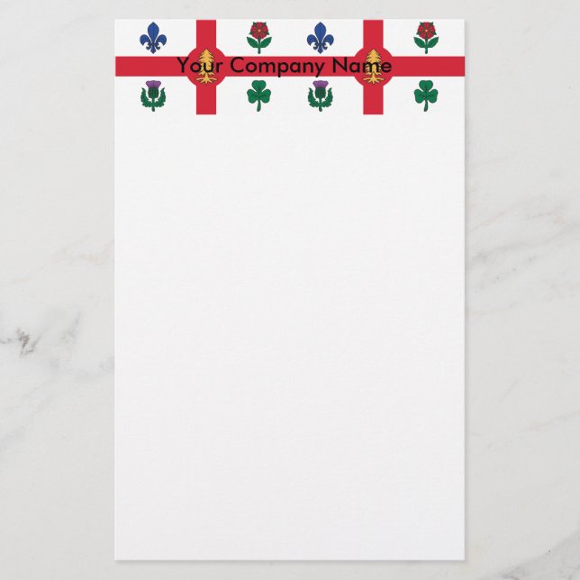 Papeterie Stationery with Flag of Montreal, Canada (Devant)