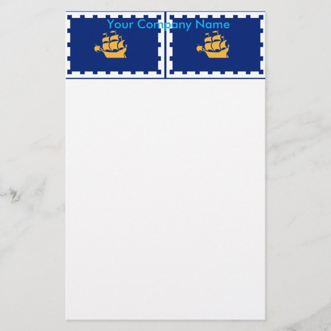 Papeterie Stationery with Flag of Quebec City, Canada (Devant)