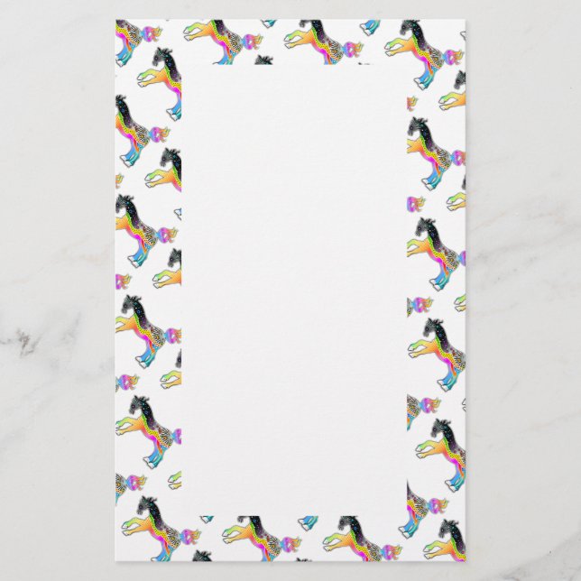 Papeterie STATIONNAIRE, CHEVAUX D'Art Pop (Devant)