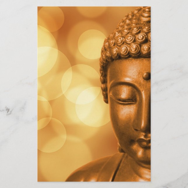 Papeterie Statue de Bouddha de bronze avec Arrière - plan de (Devant)