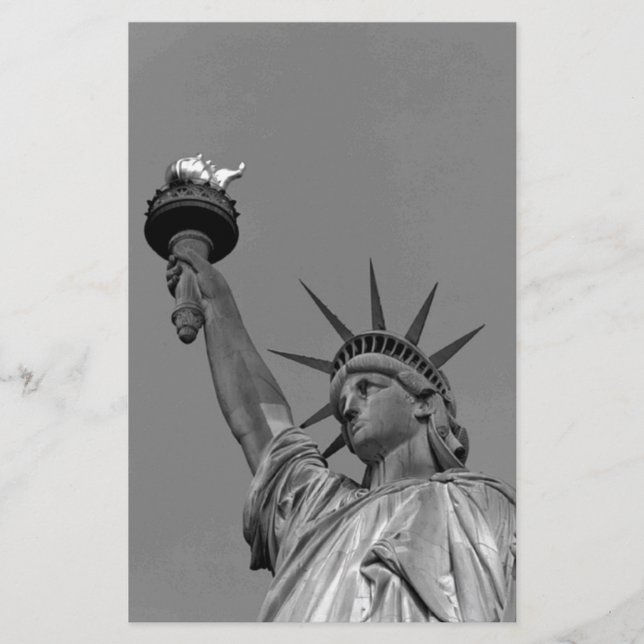 Papeterie Statue de la Liberté noir et blanc New York (Devant)