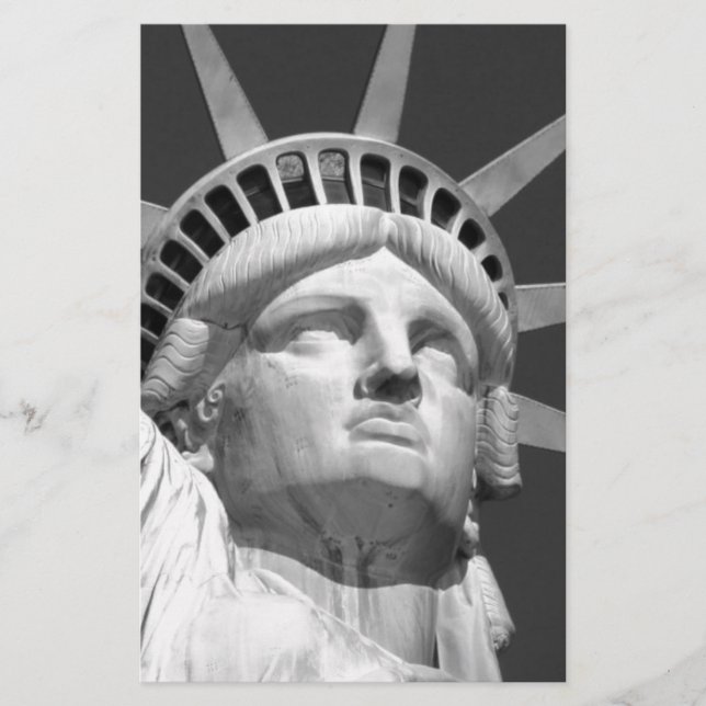 Papeterie Statue noire et blanche de la Liberté (Devant)
