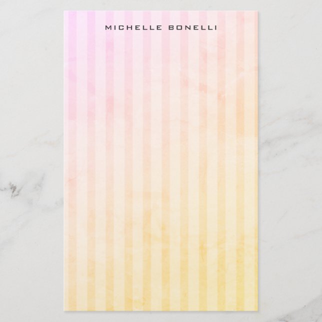 Papeterie Stripes modernes minimaliste Professionnel Plain (Devant)