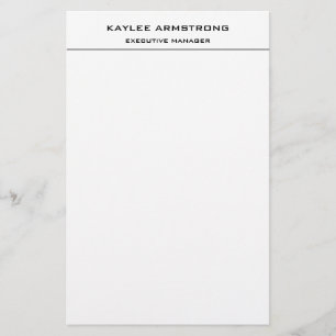 Papeterie Style classique simple blanc professionnel